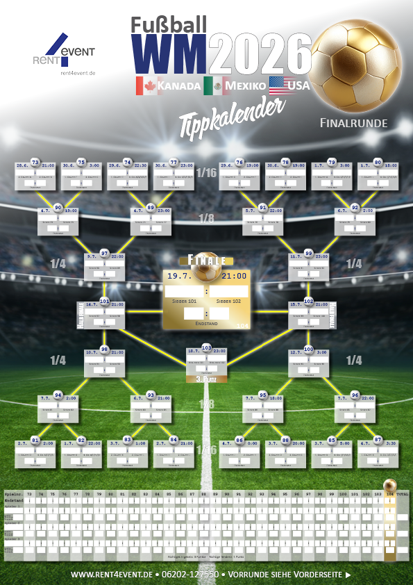 Tippkalender Rückseite